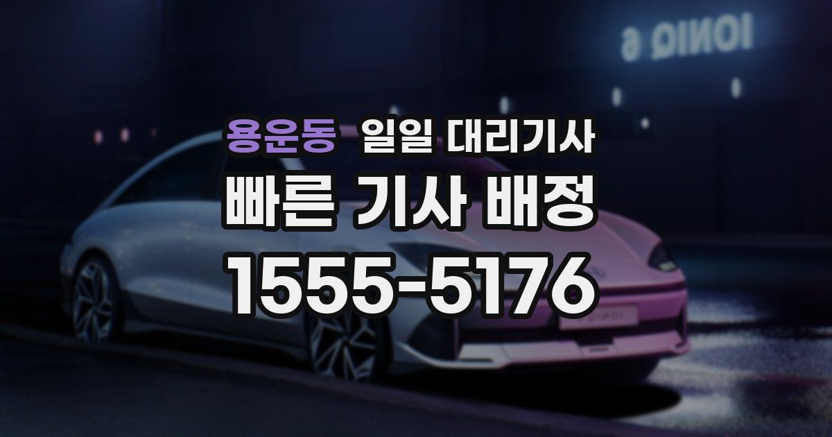 용운동 일일 대리기사