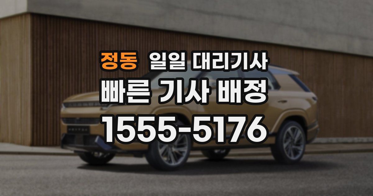 정동 일일 대리기사