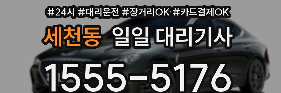 세천동 일일 대리기사