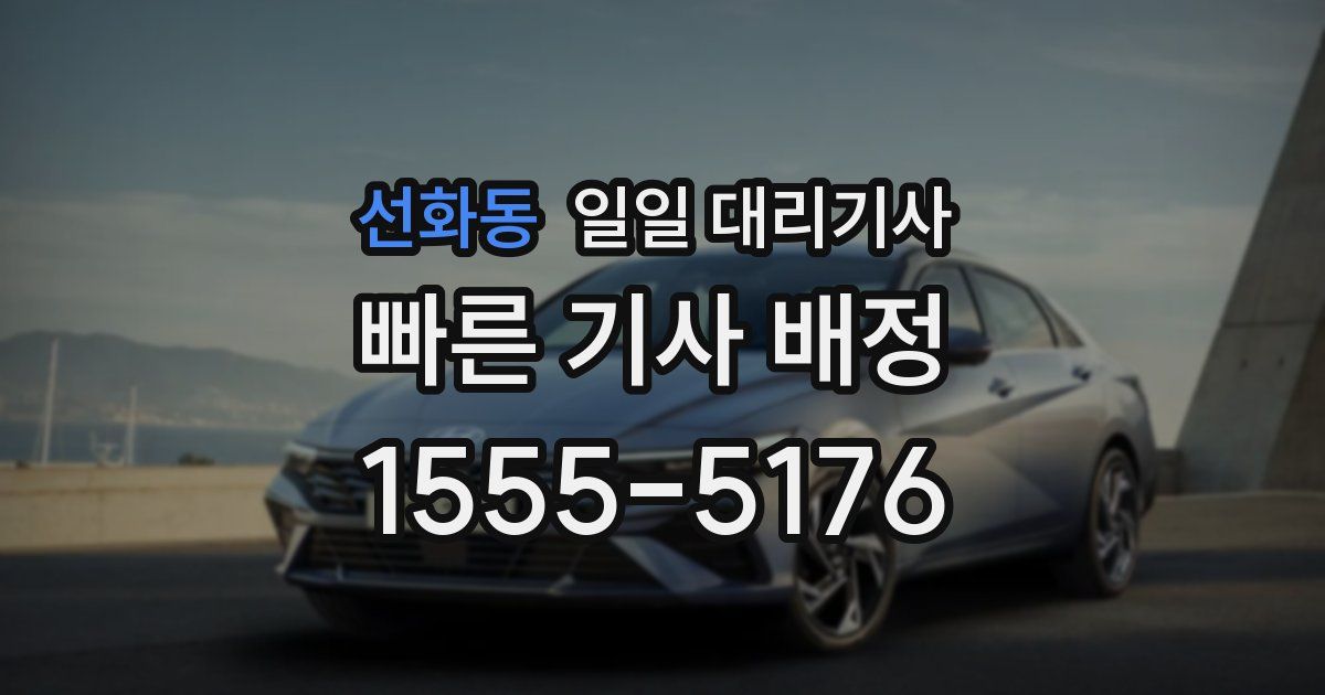 선화동 일일 대리기사