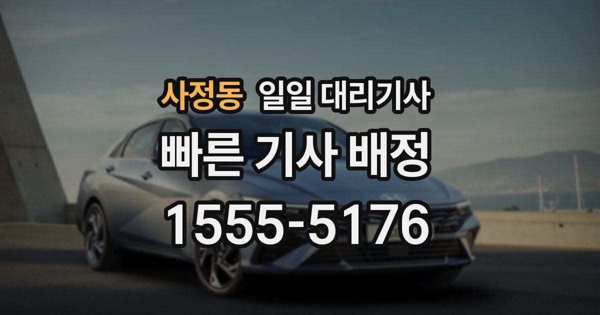 사정동 일일 대리기사
