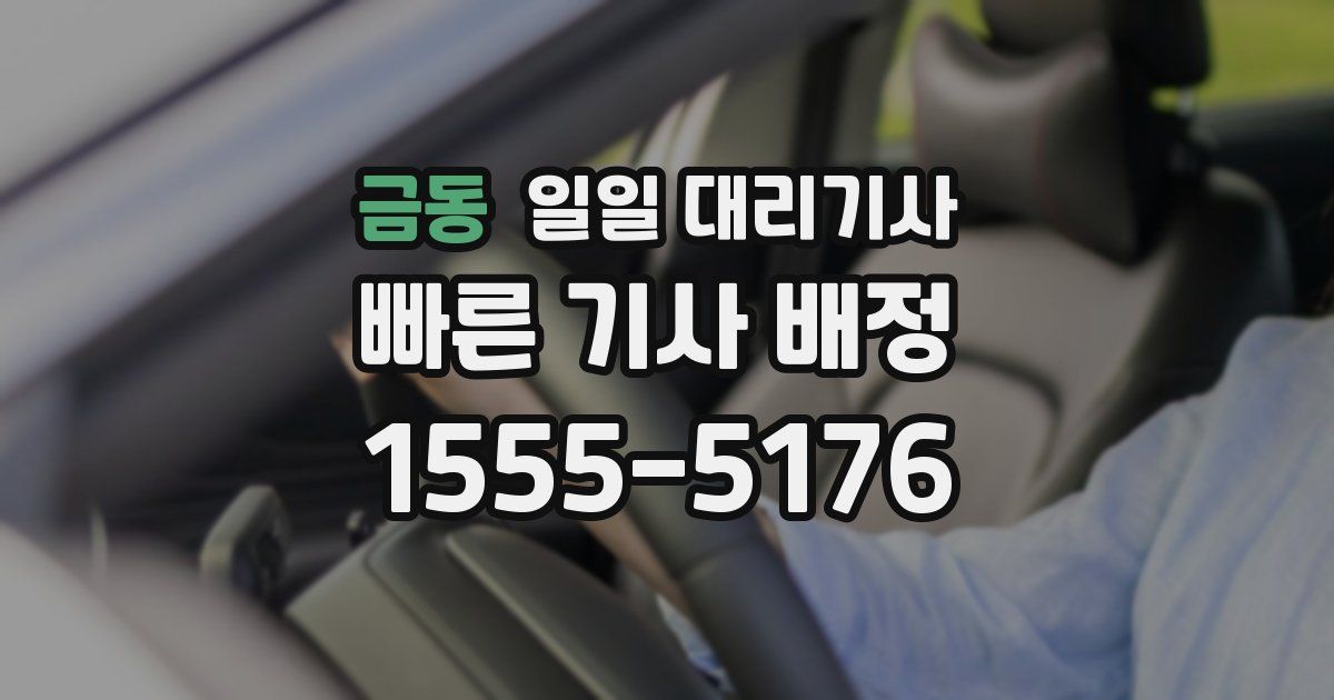 금동 일일 대리기사