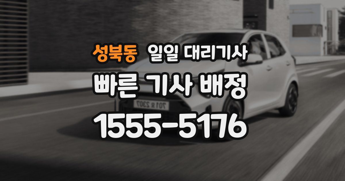 성북동 일일 대리기사