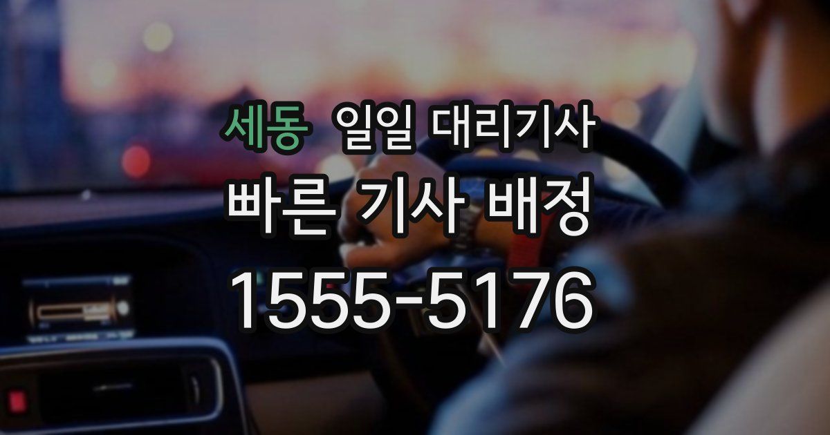 세동 일일 대리기사