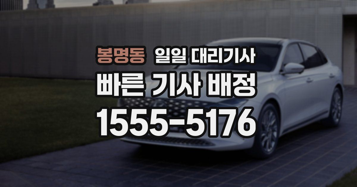 봉명동 일일 대리기사