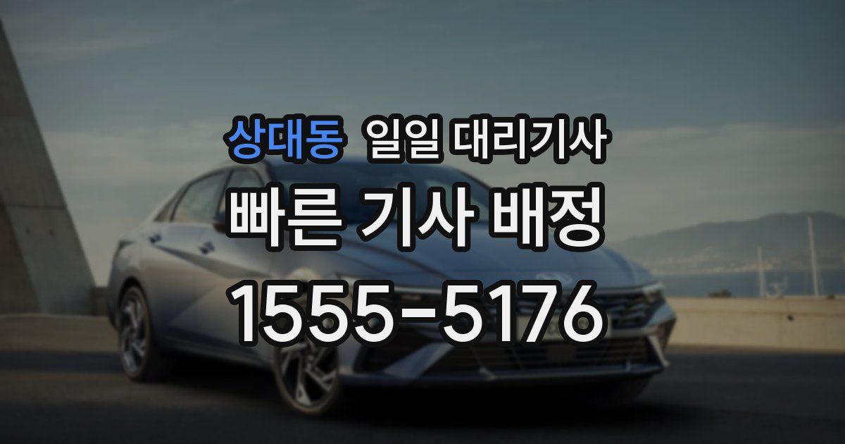 상대동 일일 대리기사