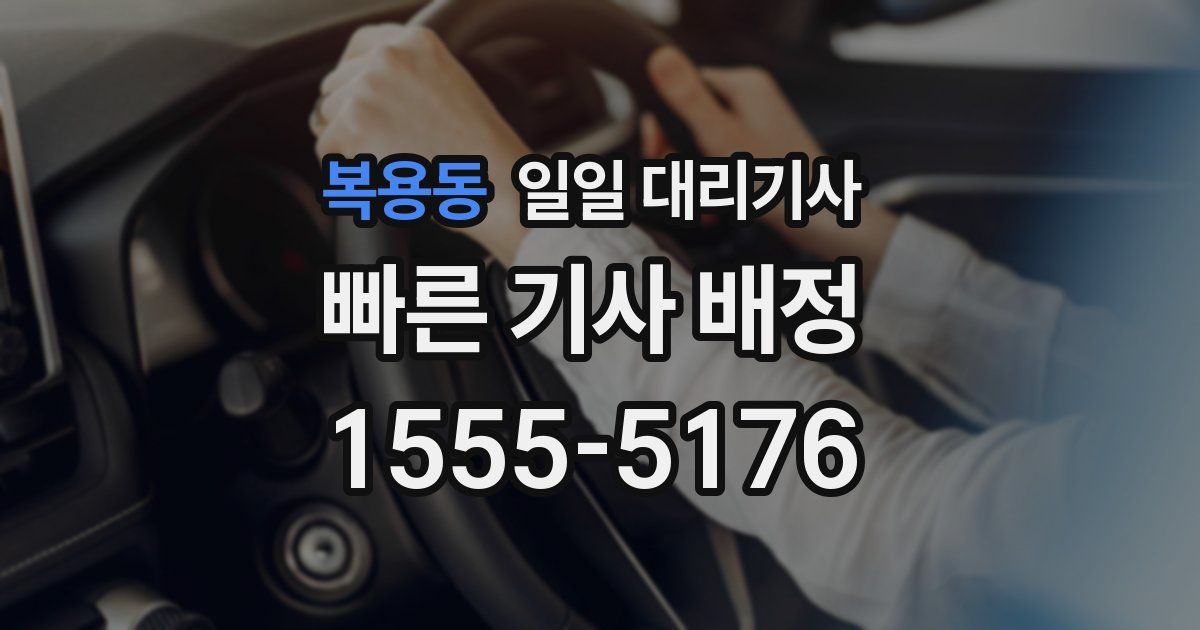 복용동 일일 대리기사