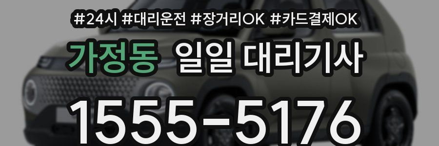 가정동 일일 대리기사