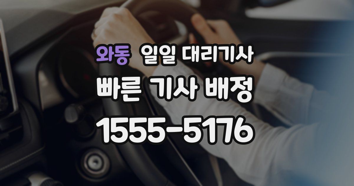 와동 일일 대리기사