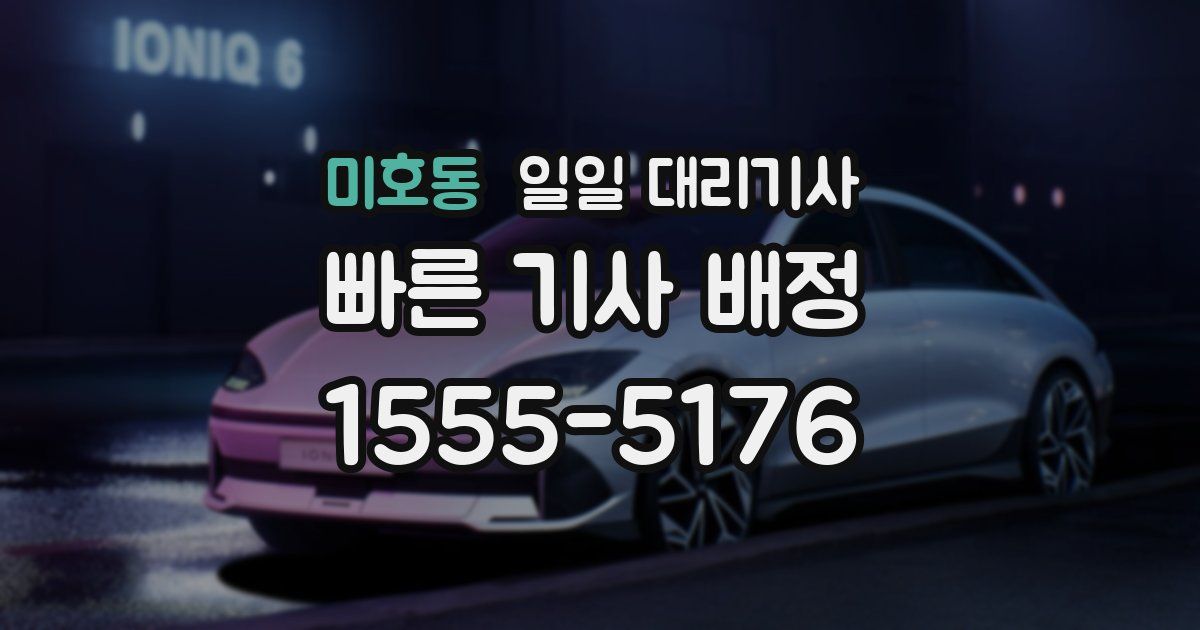 미호동 일일 대리기사