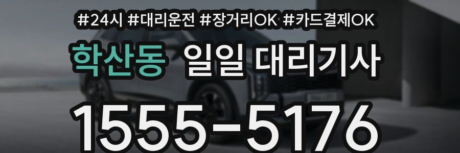 학산동 일일 대리기사