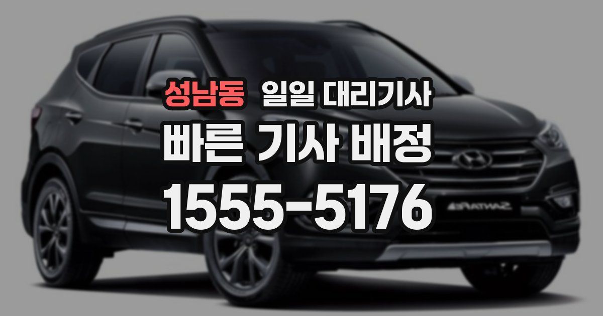 성남동 일일 대리기사