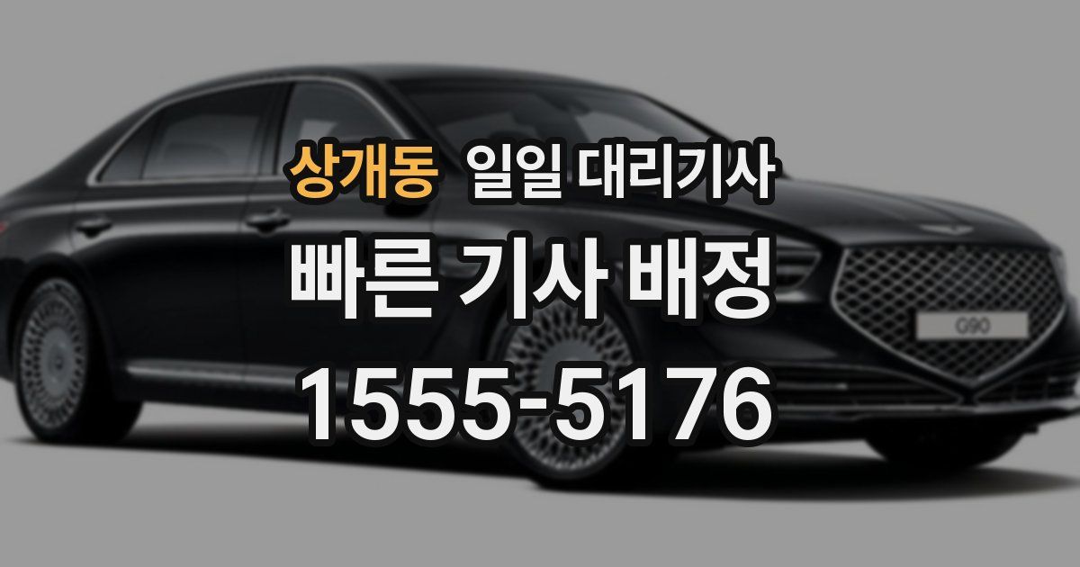 상개동 일일 대리기사