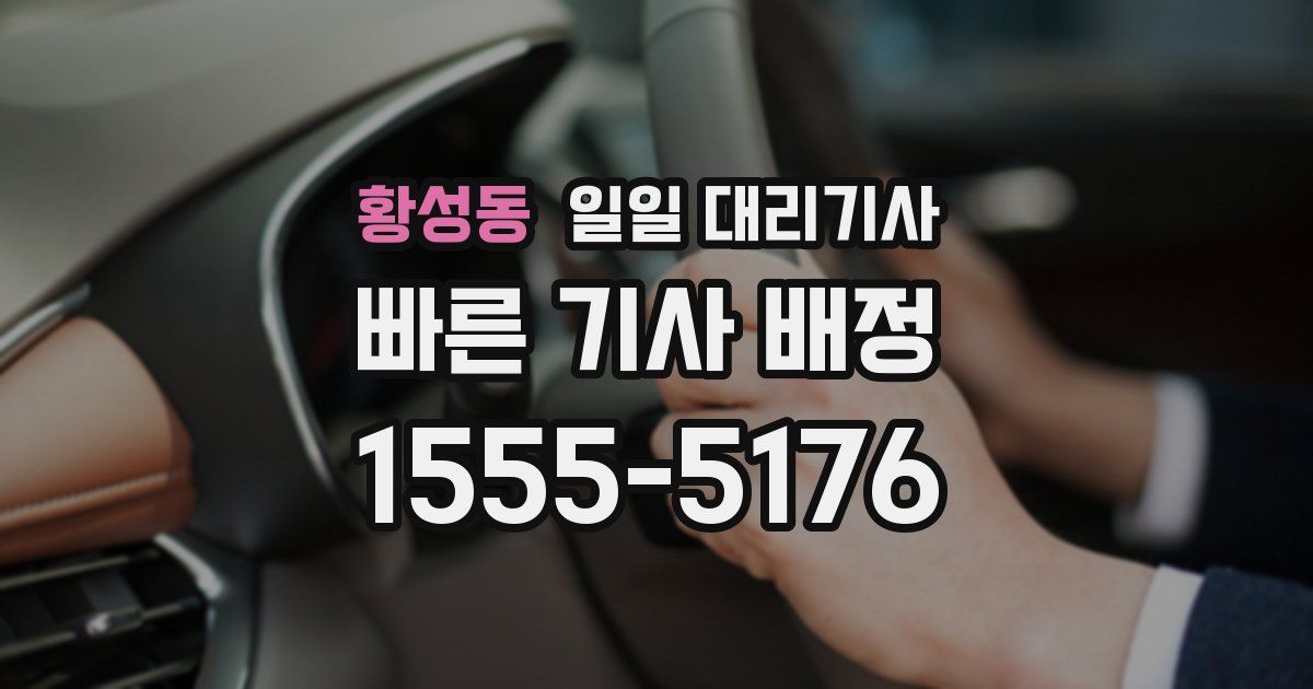 황성동 일일 대리기사