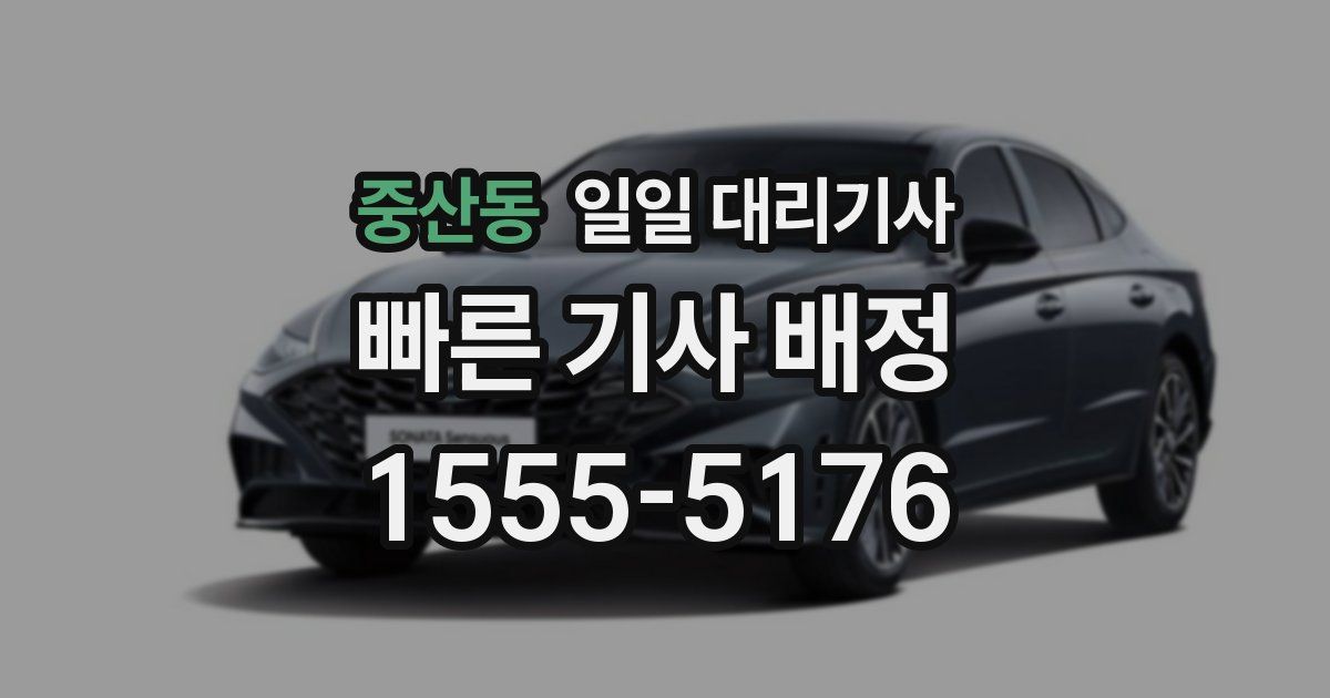 중산동 일일 대리기사