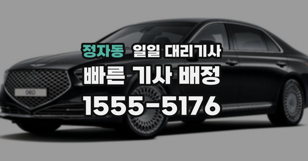 정자동 일일 대리기사