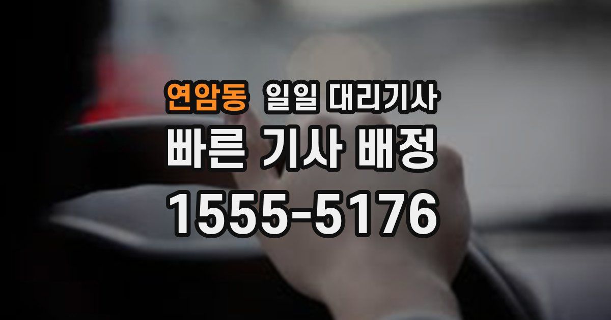 연암동 일일 대리기사