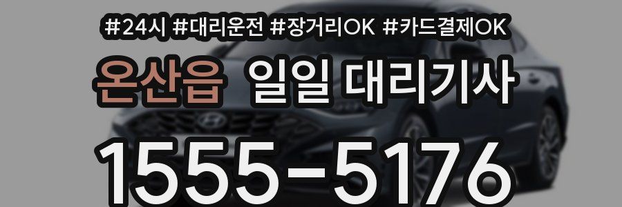 온산읍 일일 대리기사