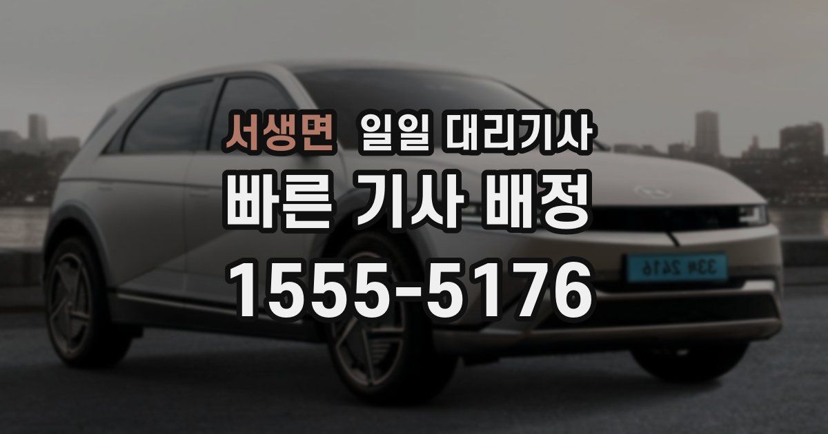 서생면 일일 대리기사