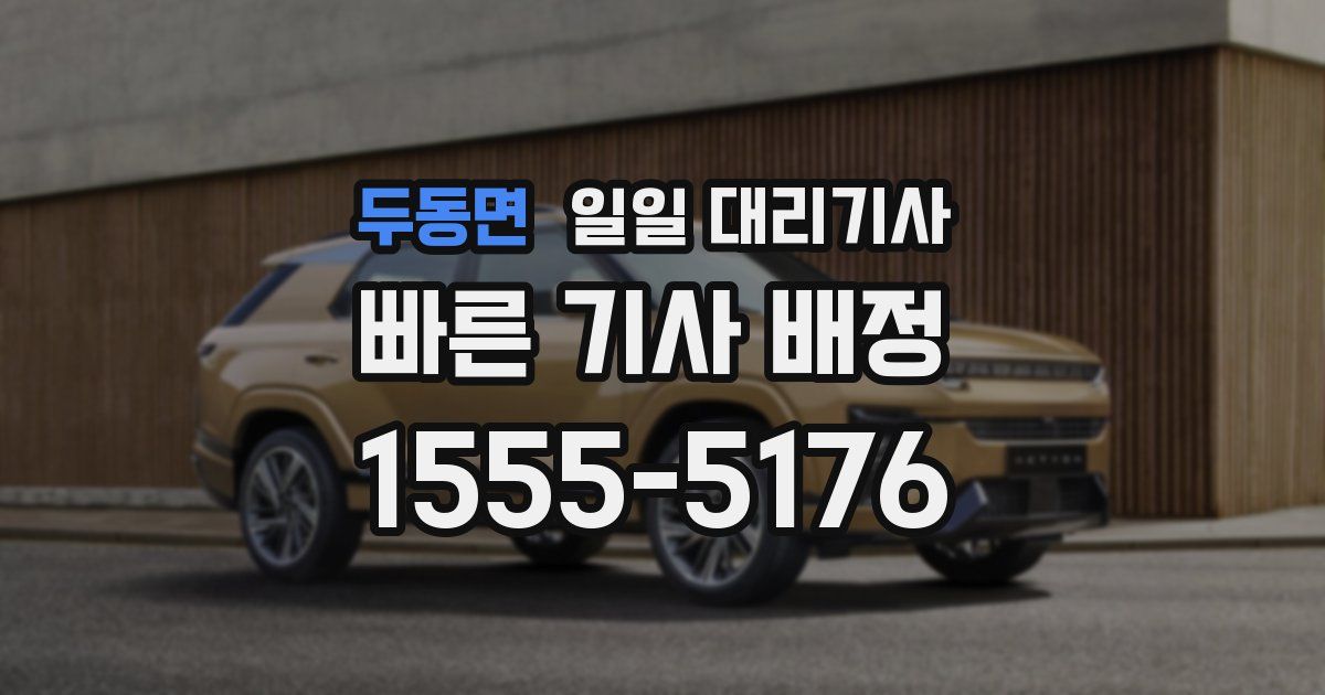 두동면 일일 대리기사