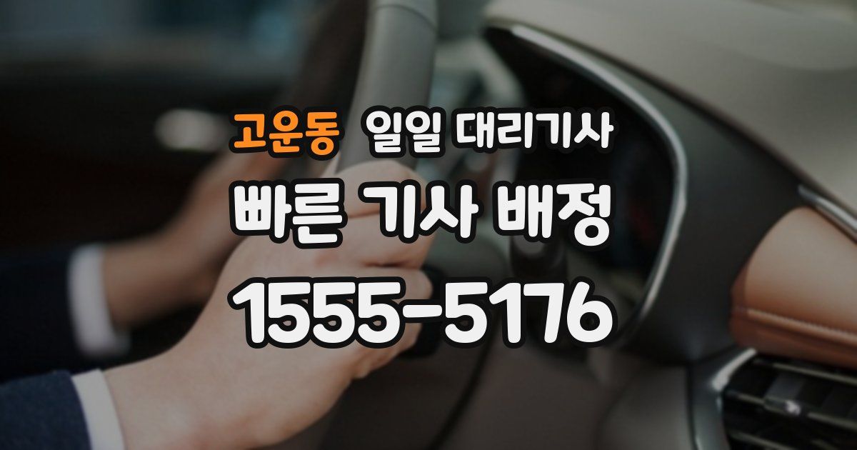 고운동 일일 대리기사