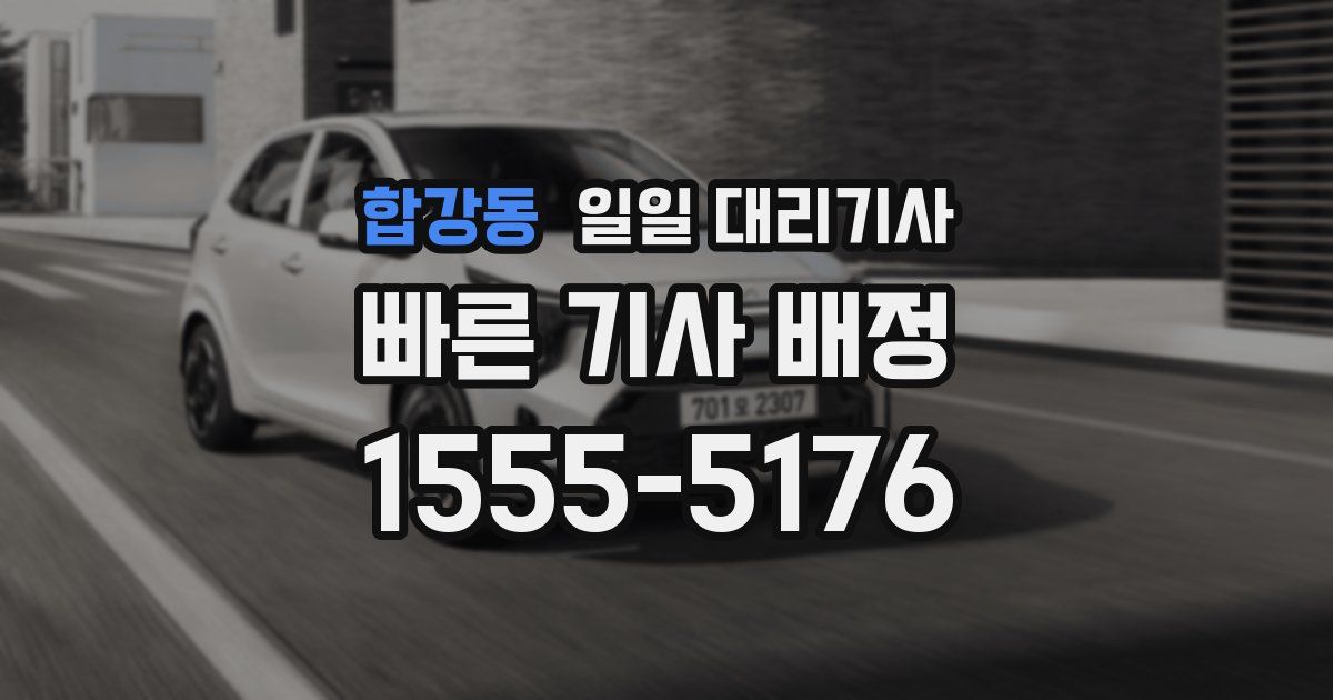합강동 일일 대리기사