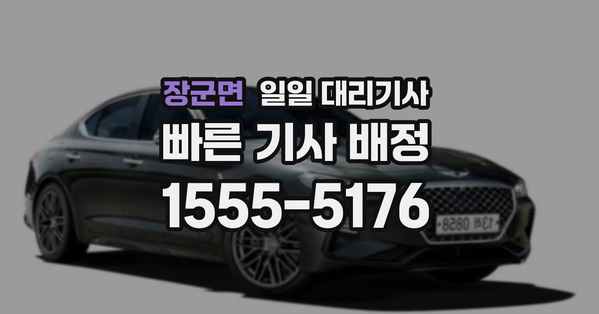 장군면 일일 대리기사