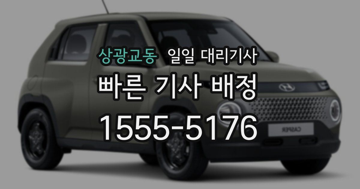 상광교동 일일 대리기사