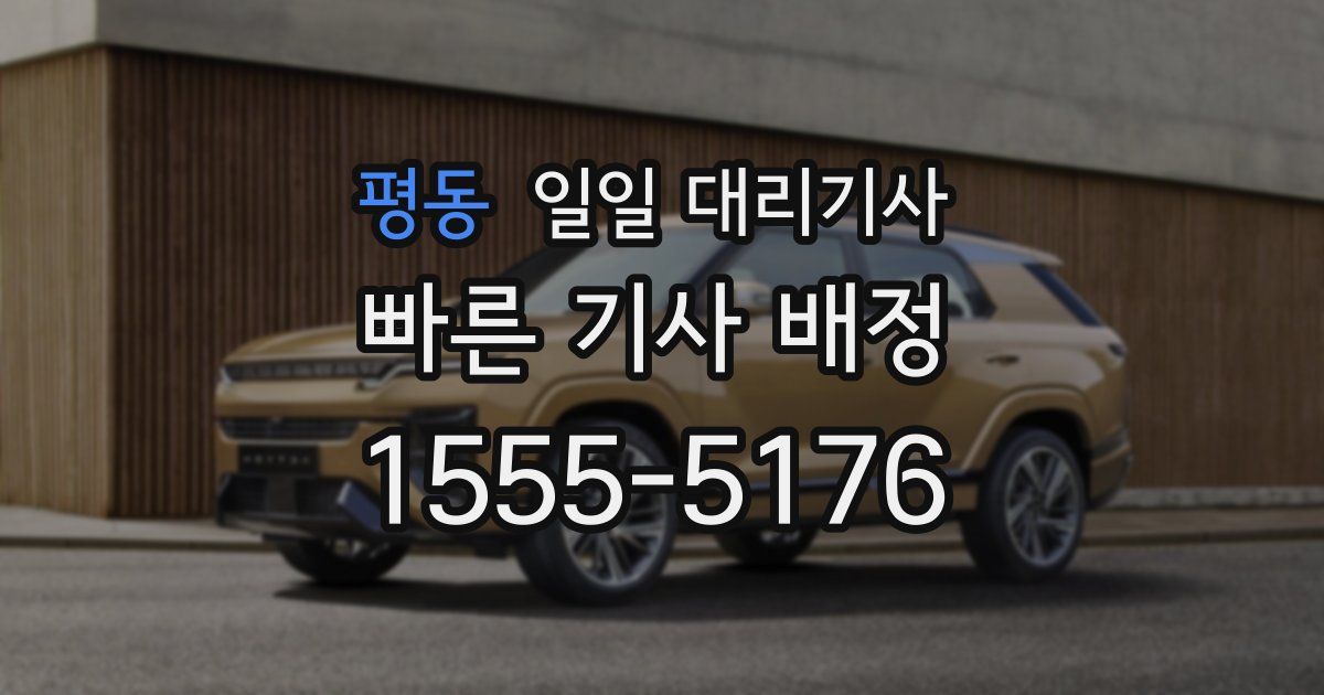 평동 일일 대리기사