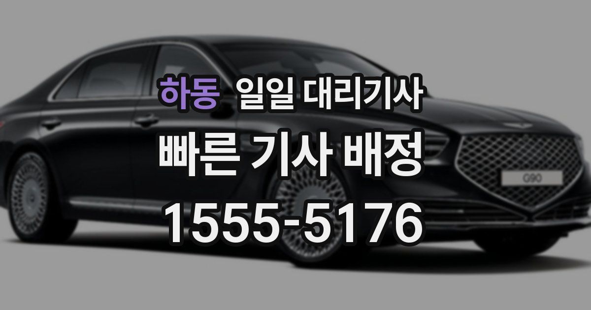 하동 일일 대리기사