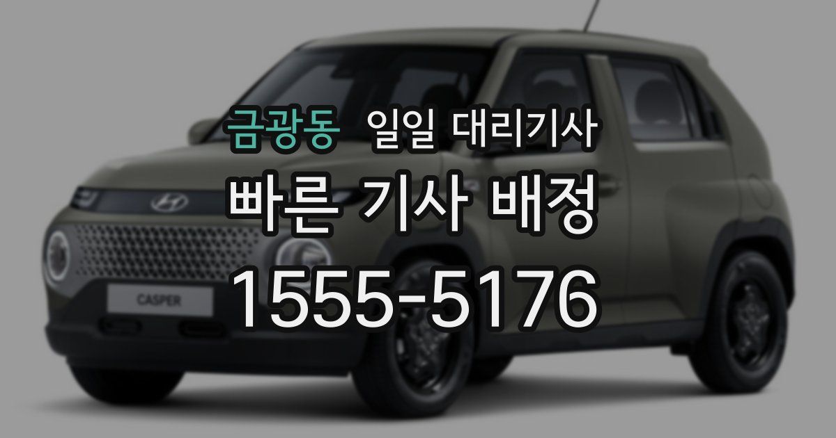 금광동 일일 대리기사