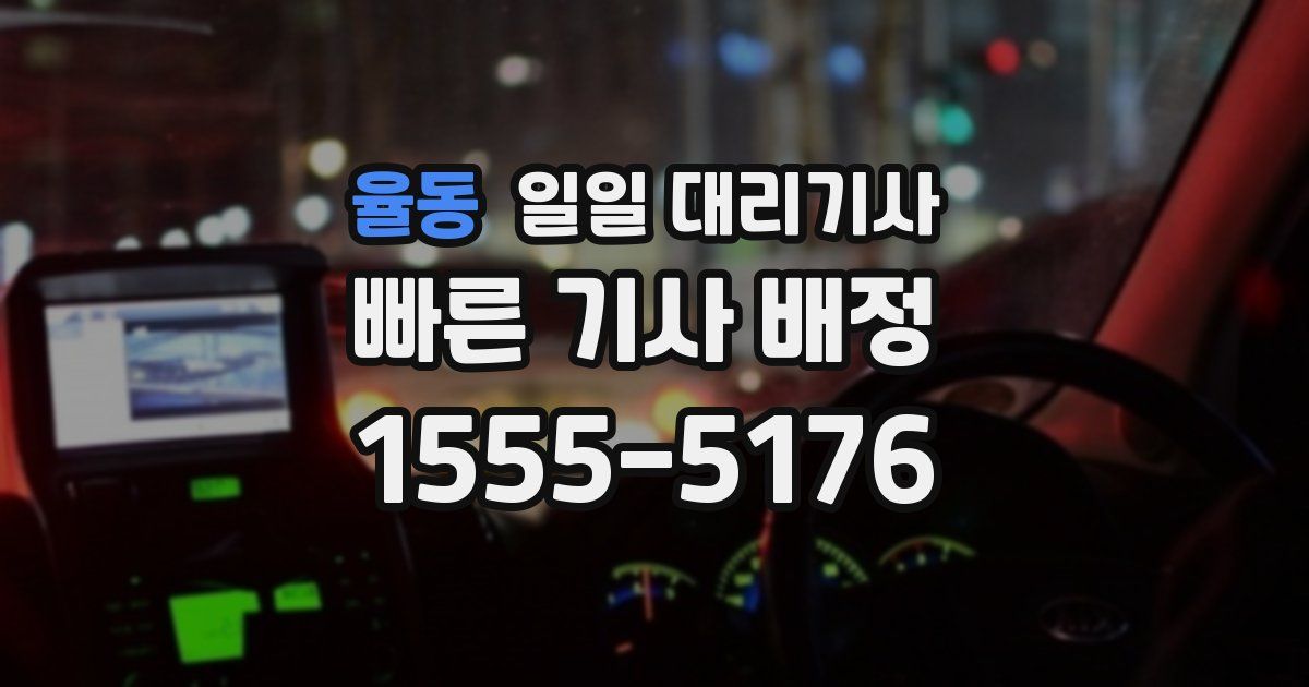 율동 일일 대리기사