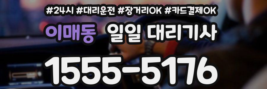 이매동 일일 대리기사