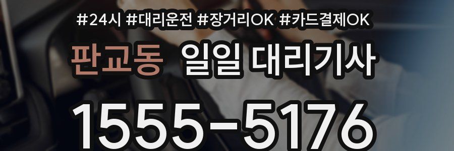 판교동 일일 대리기사