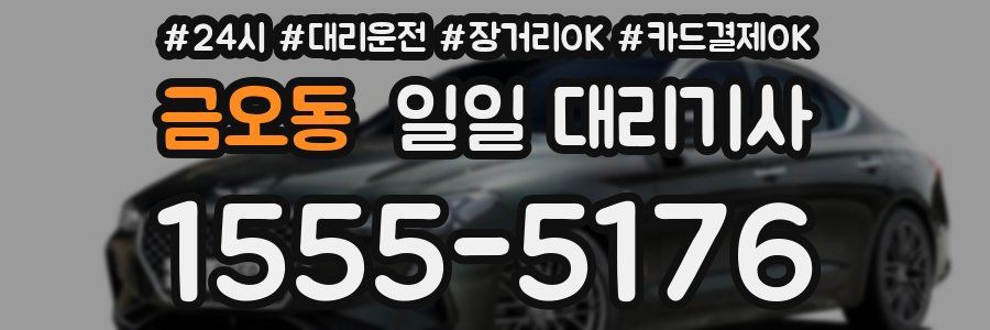 금오동 일일 대리기사