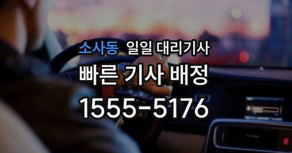 소사동 일일 대리기사