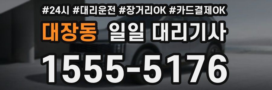 대장동 일일 대리기사