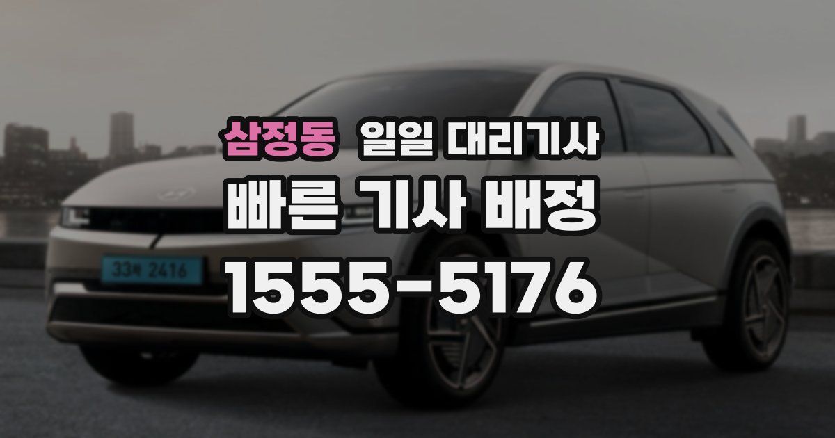 삼정동 일일 대리기사