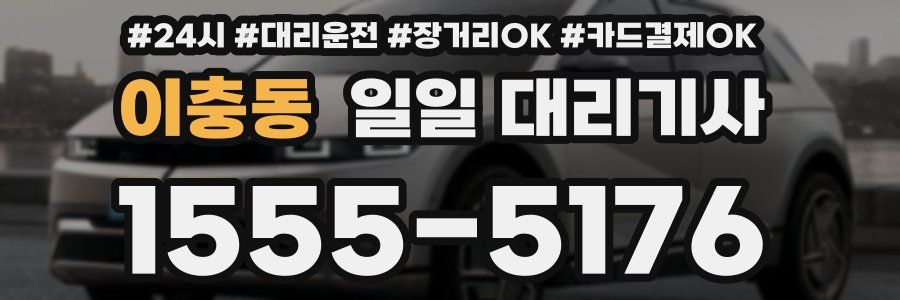 이충동 일일 대리기사