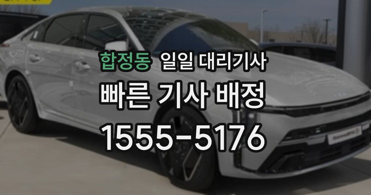 합정동 일일 대리기사