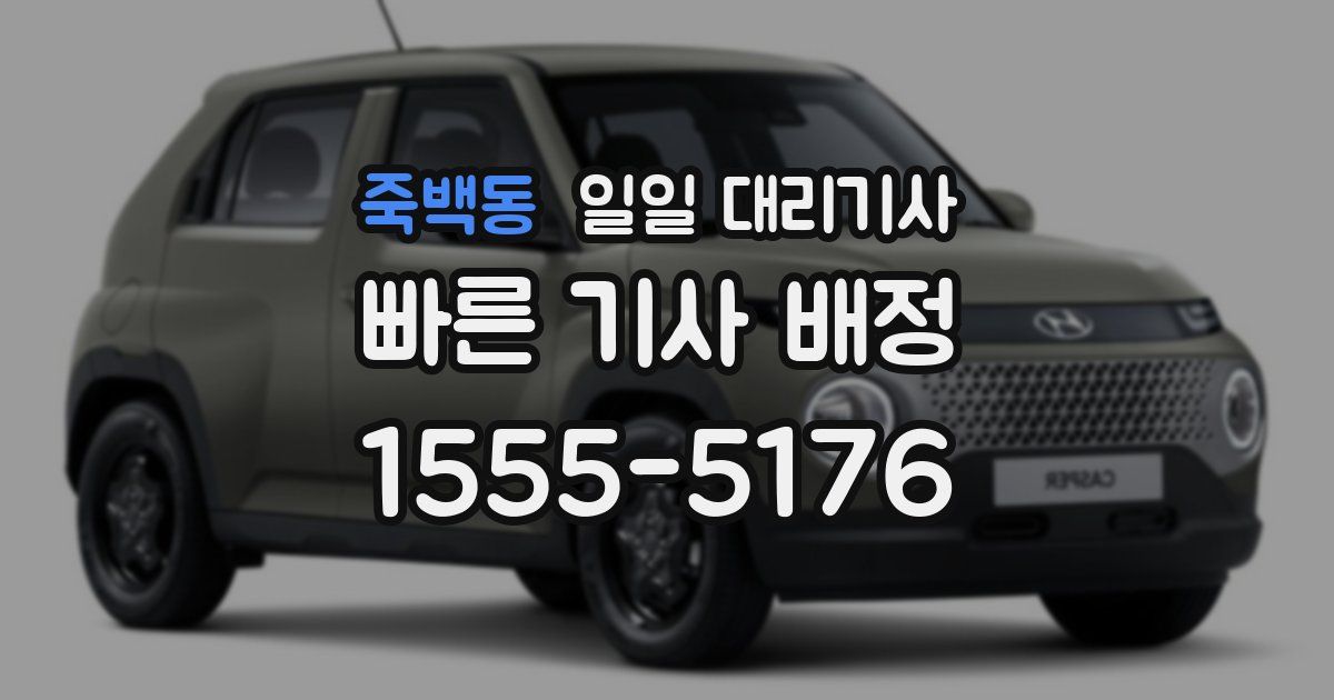 죽백동 일일 대리기사