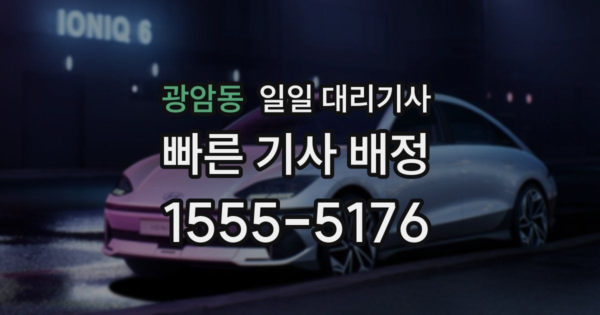 광암동 일일 대리기사