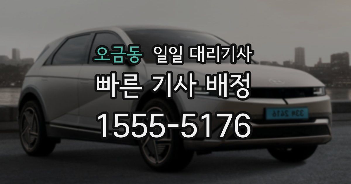 오금동 일일 대리기사