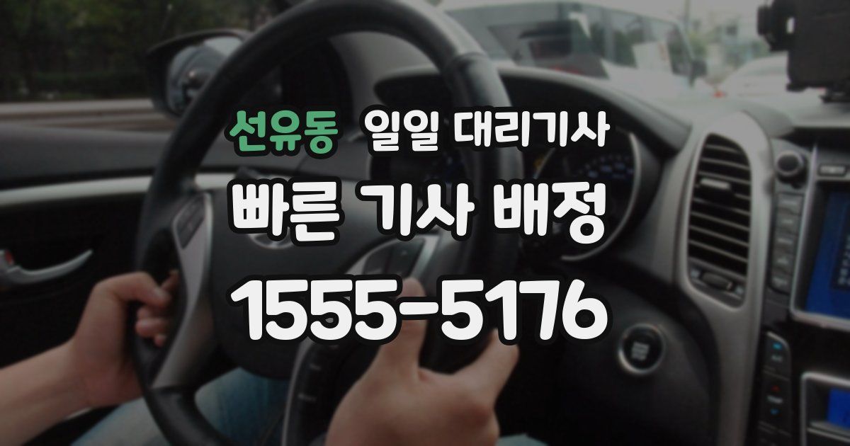 선유동 일일 대리기사