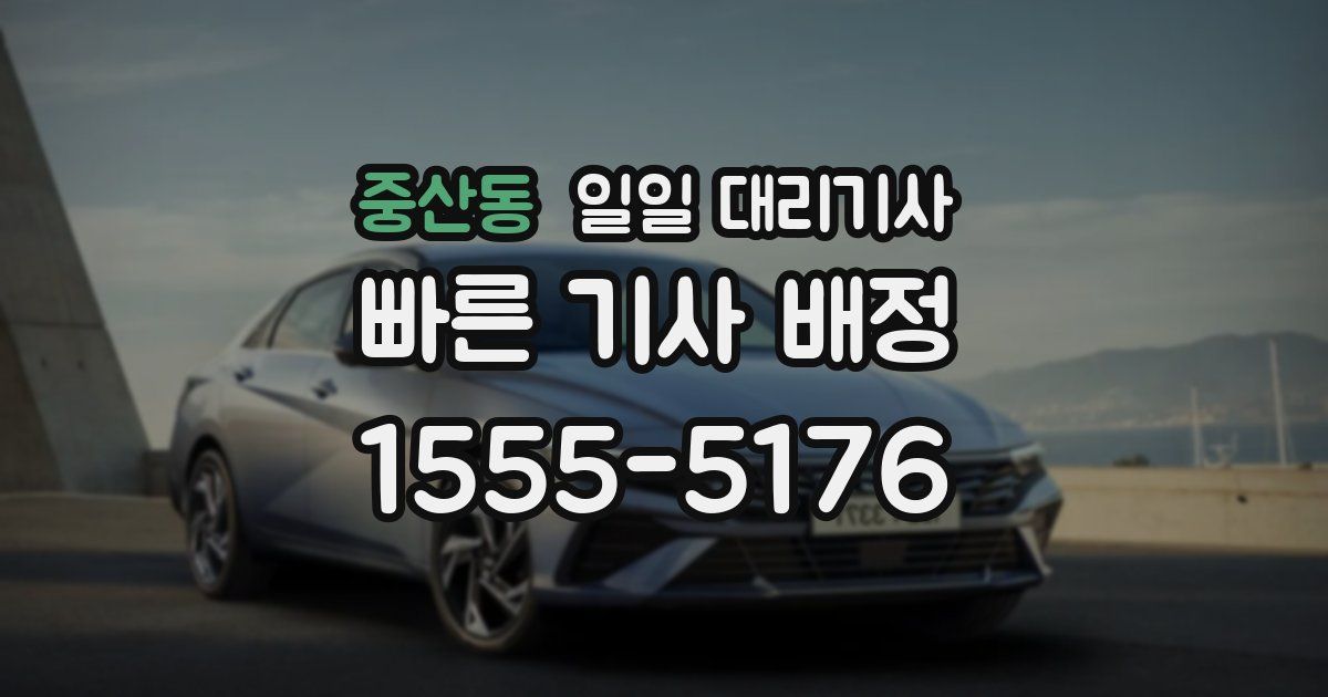 중산동 일일 대리기사