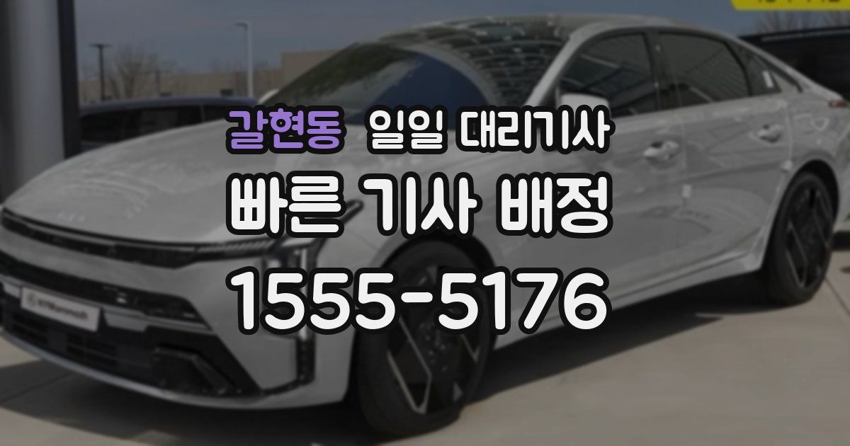 갈현동 일일 대리기사