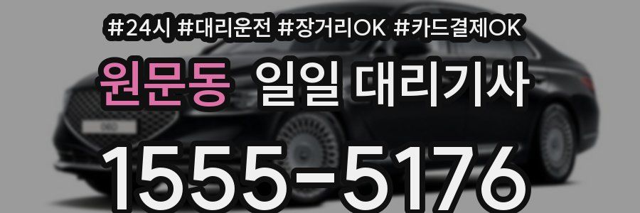 원문동 일일 대리기사