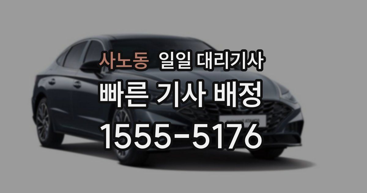 사노동 일일 대리기사