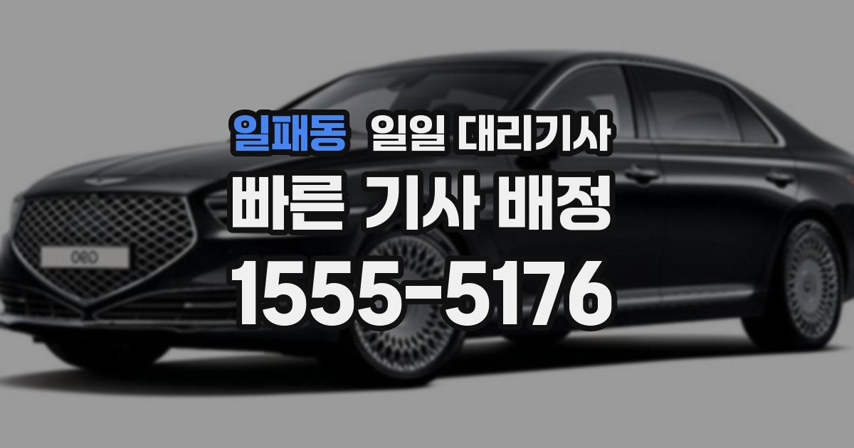 일패동 일일 대리기사