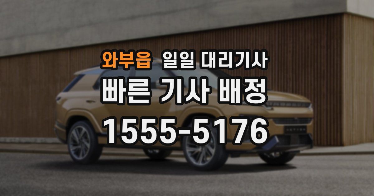 와부읍 일일 대리기사